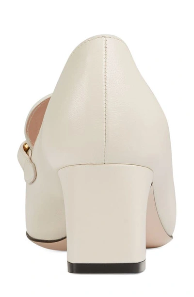 Shop Gucci Loafer Pump In Mystic White