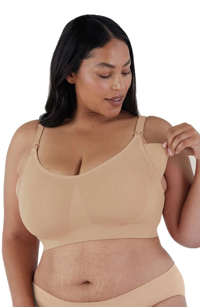 Bravado Designs Body Silk Stretch-recycled-nylon Blend Nursing Bra In Butterscotch