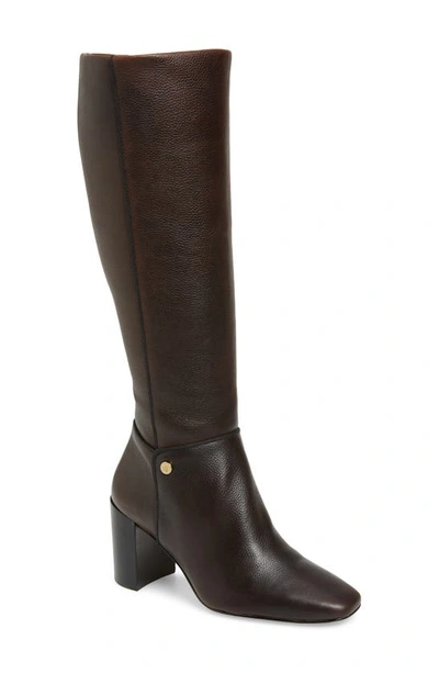 Shop Karl Lagerfeld Ratana Boot In Coffee Leather