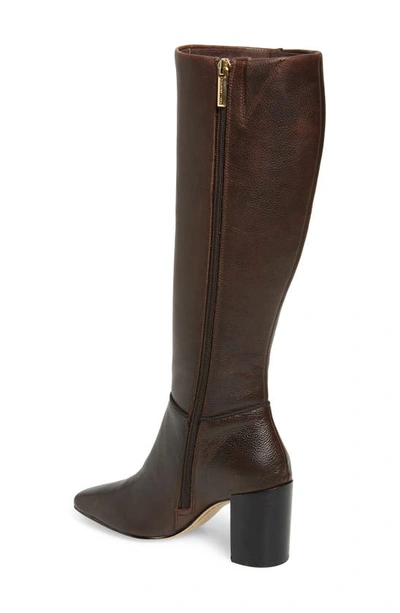 Shop Karl Lagerfeld Ratana Boot In Coffee Leather