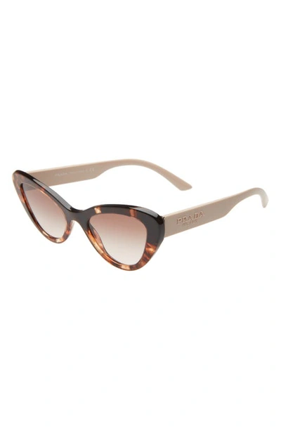 Shop Prada 52mm Cat Eye Sunglasses In Brown Gradient