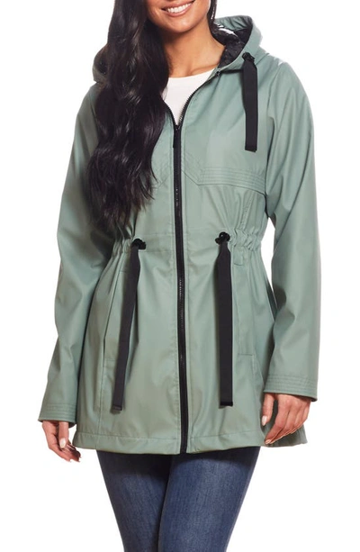 Shop Gallery Hooded Water Resistant Jacket In Green