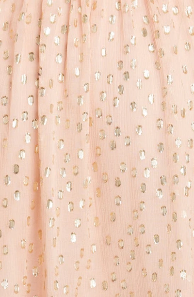 Shop Zimmermann Ruffle Long Sleeve Silk Fil Coupé Wrap Minidress In Blush