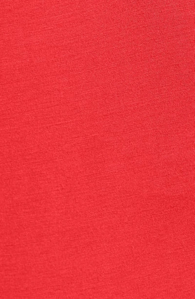 Loveappella V-neck Jersey Maxi Dress In Red Lipstick