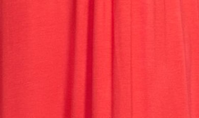 Loveappella V-neck Jersey Maxi Dress In Red Lipstick