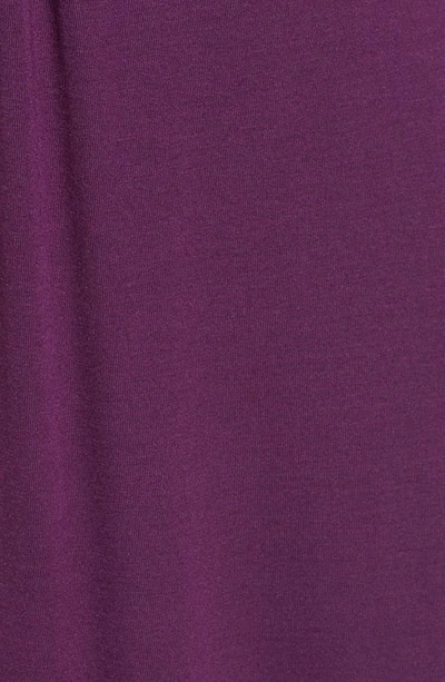 Loveappella Surplice V-neck Knit Maxi Dress In Purple Dark
