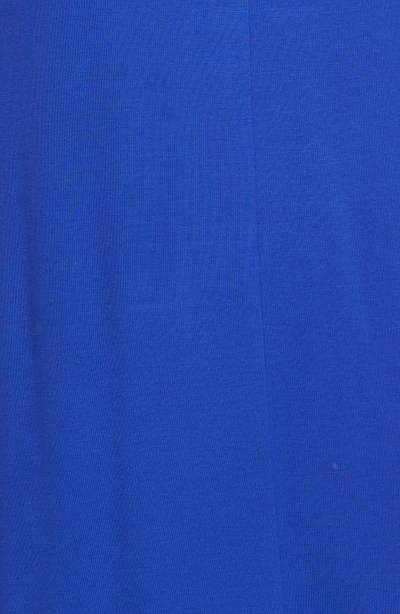 Shop Loveappella V-neck Jersey Maxi Dress In Blue Mazarine