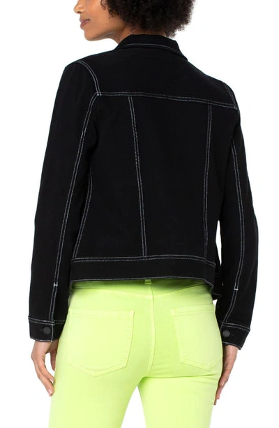 Liverpool Los Angeles Utility Trucker Jacket In City Black