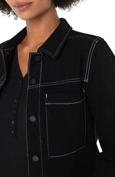 Liverpool Los Angeles Utility Trucker Jacket In City Black