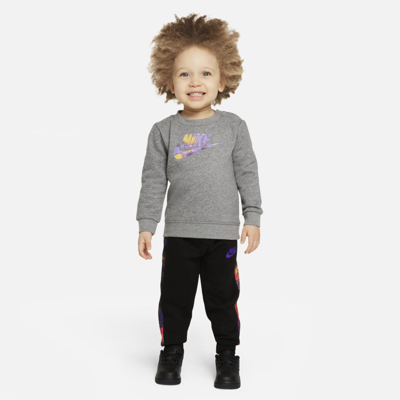 Shop Nike Baby (12-24m) Sweatshirt And Pants Set In Grey