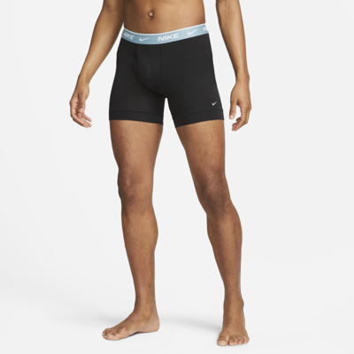 Shop Nike Dri-fit Essential Cotton Stretch Men's Boxer Briefs In Black