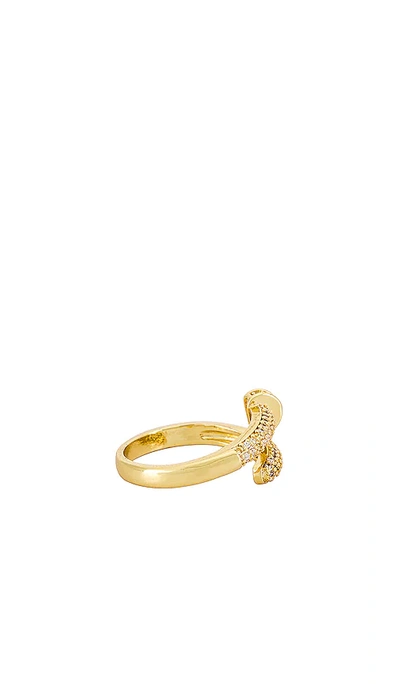 Shop Bracha Nail Ring In Metallic Gold