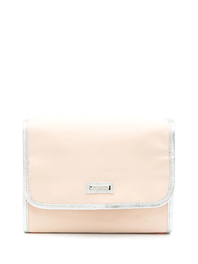 Sarah Chofakian Logo-plaque Necessaire Bag In Neutrals