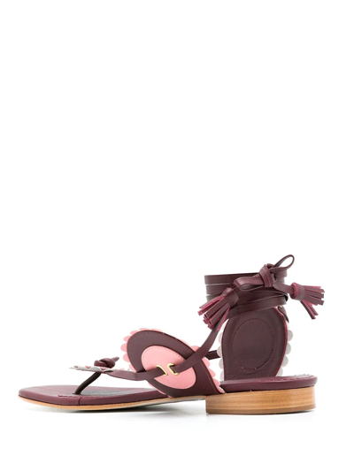 Sarah Chofakian Life Style Sandals In Red