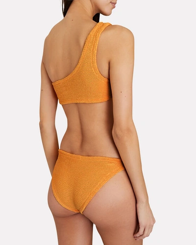 Shop Hunza G Nancy One-shoulder Bikini Set In Orange