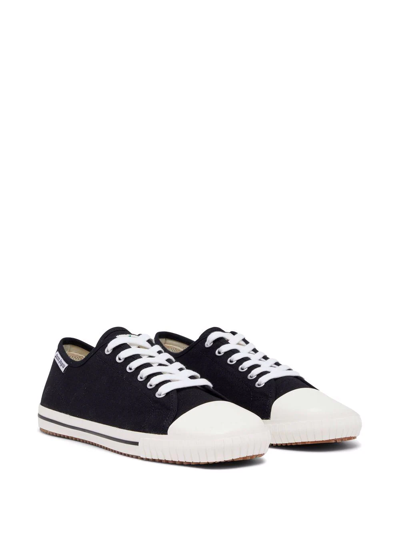 Shop Palm Angels Square Vulcanized Low-top Sneakers In Black