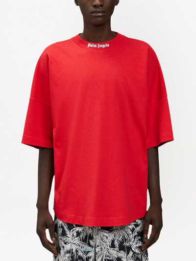 Palm Angels Oversized Logo T-Shirt Red