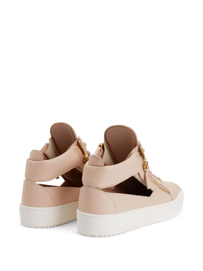 Shop Giuseppe Zanotti Kriss Cut-out Low-top Sneakers In Rosa