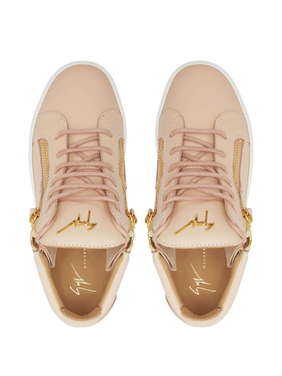 Shop Giuseppe Zanotti Kriss Cut-out Low-top Sneakers In Rosa