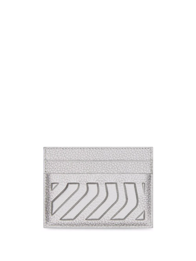 Shop Balenciaga Logo-print Card Holder In Silber
