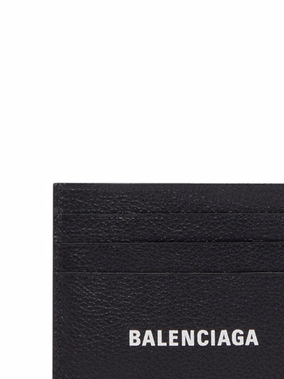 Shop Balenciaga Logo-print Card Holder In Schwarz