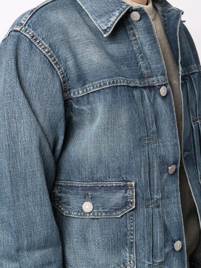 Rrl Two-pocket Button-up Denim Jacket In Blau