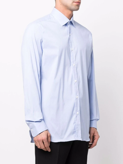 Shop Barba Button-up Oxford Shirt In Blue