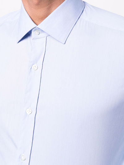 Shop Barba Button-up Oxford Shirt In Blue