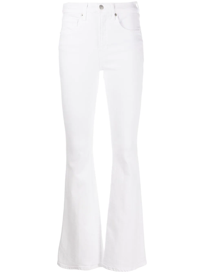 Shop Veronica Beard Beverly Skinny Flared Jeans In Weiss