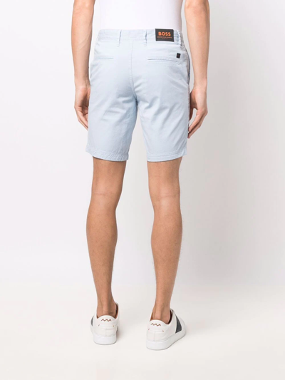 Shop Hugo Boss Straight-leg Bermuda Shorts In Blau