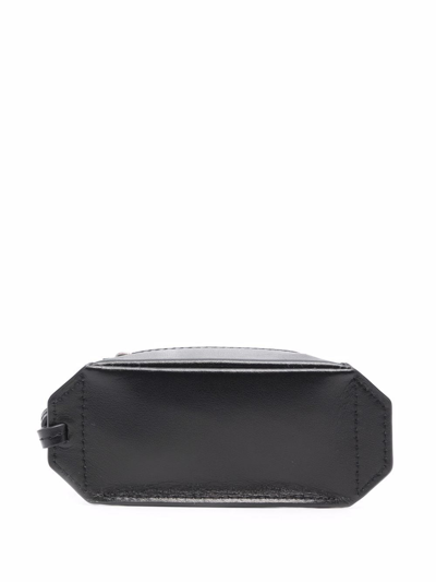 Shop Jacquemus Embossed-logo Leather Keychain In Schwarz