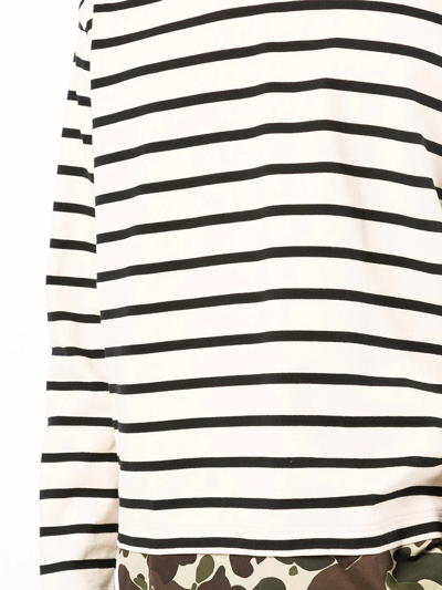 Shop Comme Des Garçons Homme Deux Striped Long-sleeved T-shirt In Schwarz