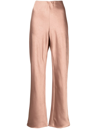 Shop Vince Bias-cut Straight Trousers In Rosa
