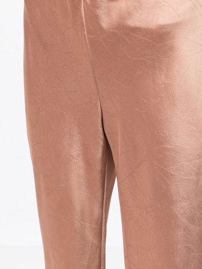 Shop Vince Bias-cut Straight Trousers In Rosa