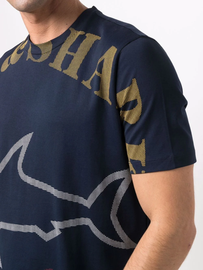 Paul & Shark Maxi Logo-print T-shirt In Blau