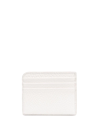 Maison Margiela Grained Leather Cardholder In Weiss