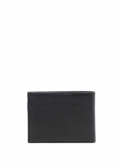 Shop Emporio Armani Logo-embossed Leather Wallet In Schwarz