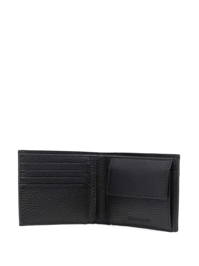 Shop Emporio Armani Logo-embossed Leather Wallet In Schwarz