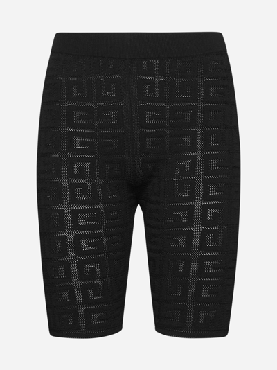 Shop Givenchy 4g Jacquard Knit Shorts