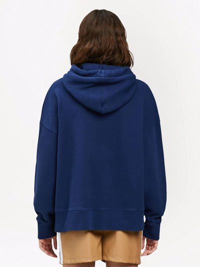 Shop Palm Angels Bear Over Hoodie In Blue