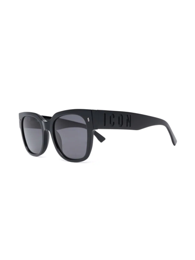 Shop Dsquared2 Debossed-logo Sunglasses In Schwarz
