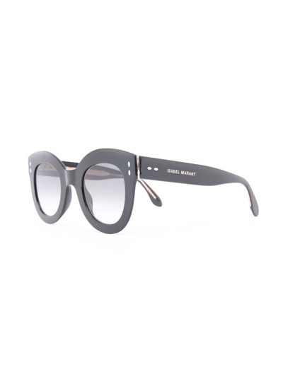 Isabel Marant Eyewear Polished-effect Cat-eye Glasses In Schwarz
