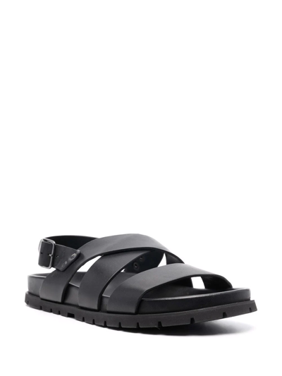 Shop Apc Crossover-strap Sandals In Schwarz