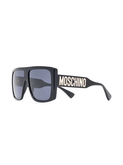 MOSCHINO EYEWEAR SQUARE-FRAME LOGO SUNGLASSES 