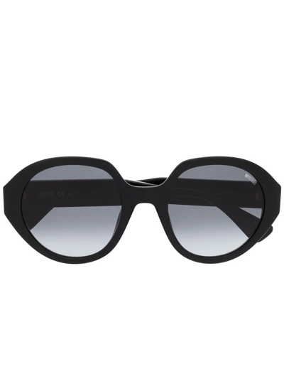 Shop Moschino Eyewear Gradient Round-frame Sunglasses In Schwarz