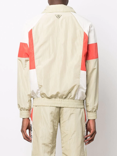 Shop Just Don Colour-block Panelled Windbreaker In Nude
