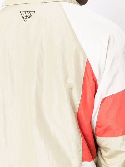 Just Don Colour-block Design Beige Windbreaker In Nude