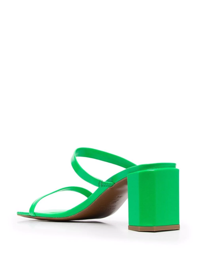 Shop By Far Tanya Double-strap Square-toe Sandals In Grün