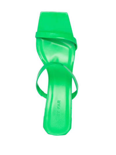 By Far Tanya Double-strap Square-toe Sandals In Grün