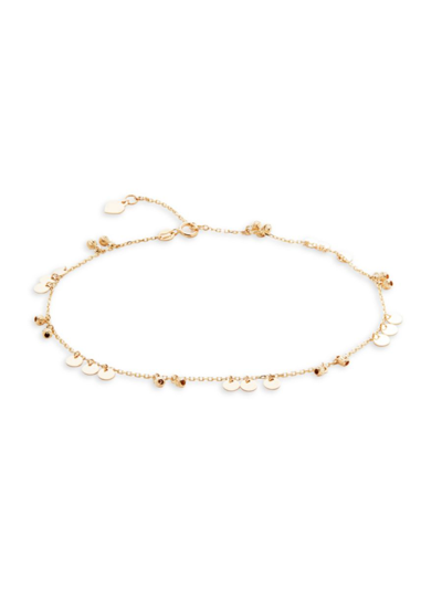 Shop Saks Fifth Avenue Women's 14k Yellow Gold Charm Anklet